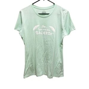 Bacardi Mint Green Crew Neck “Say make mine with Bacardi” Promotional T-shirt XL